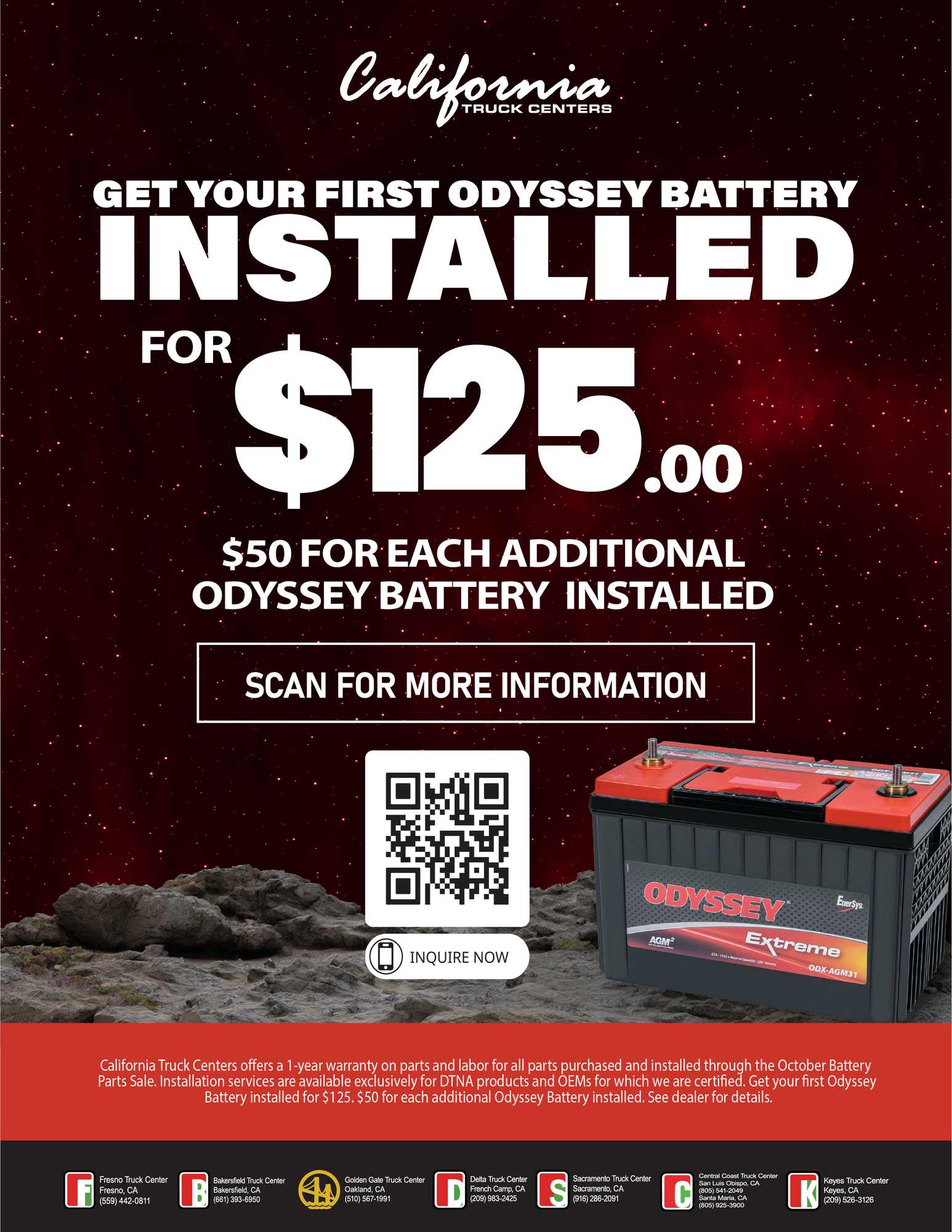 Odyssey Battery Installation
